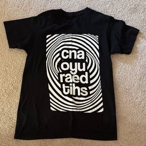 Paradox Museum Miami Black Graphic T-Shirt with Optical Illusion size S Unisex